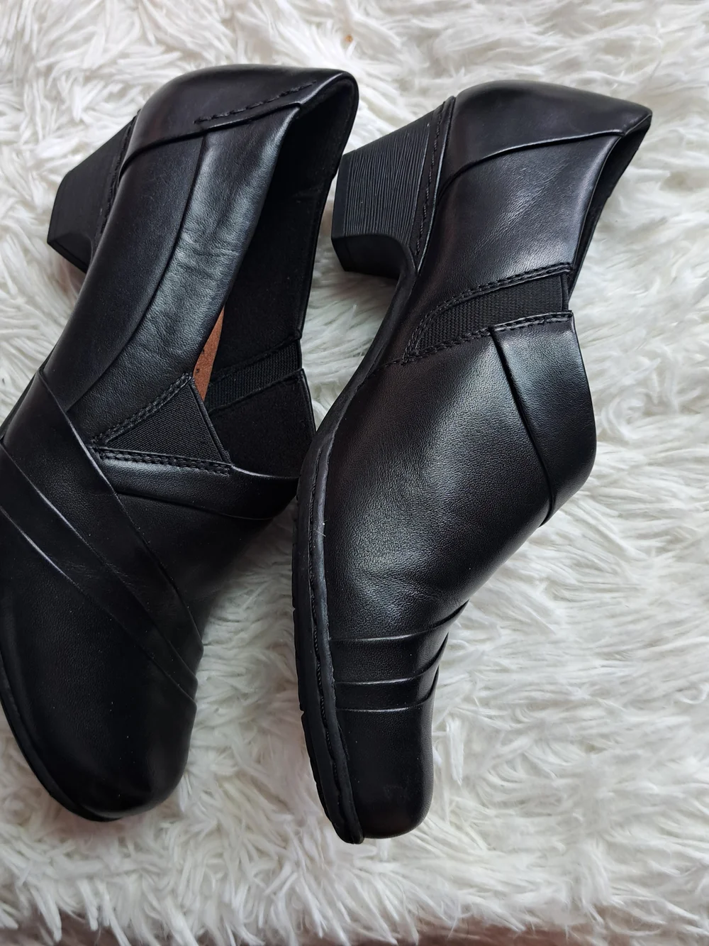 Rockport Black Leather Slip-On Loafers